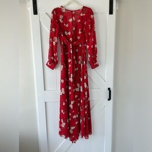 Marshalls Red Floral Maxi Dress